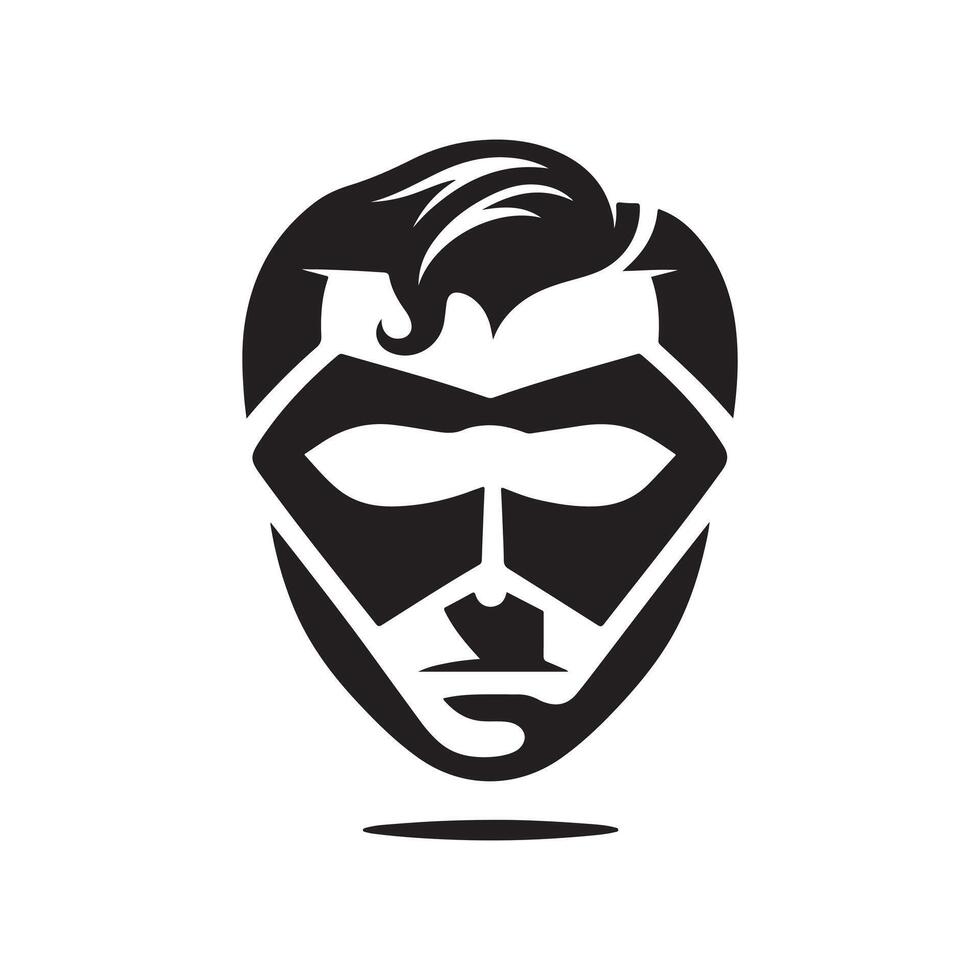 Superman character face vector