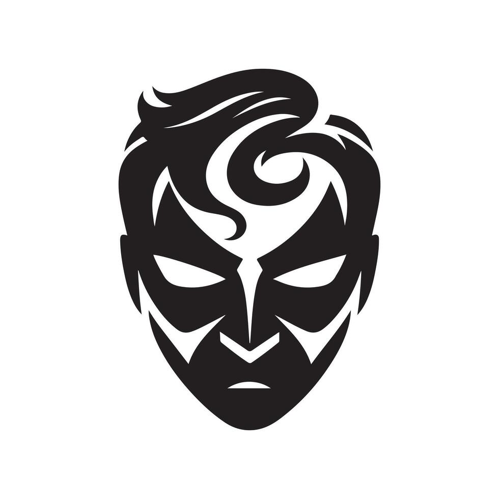 Superman character mask vector