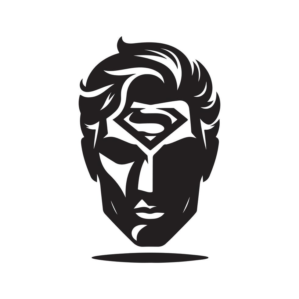 Superman mask artwork vector