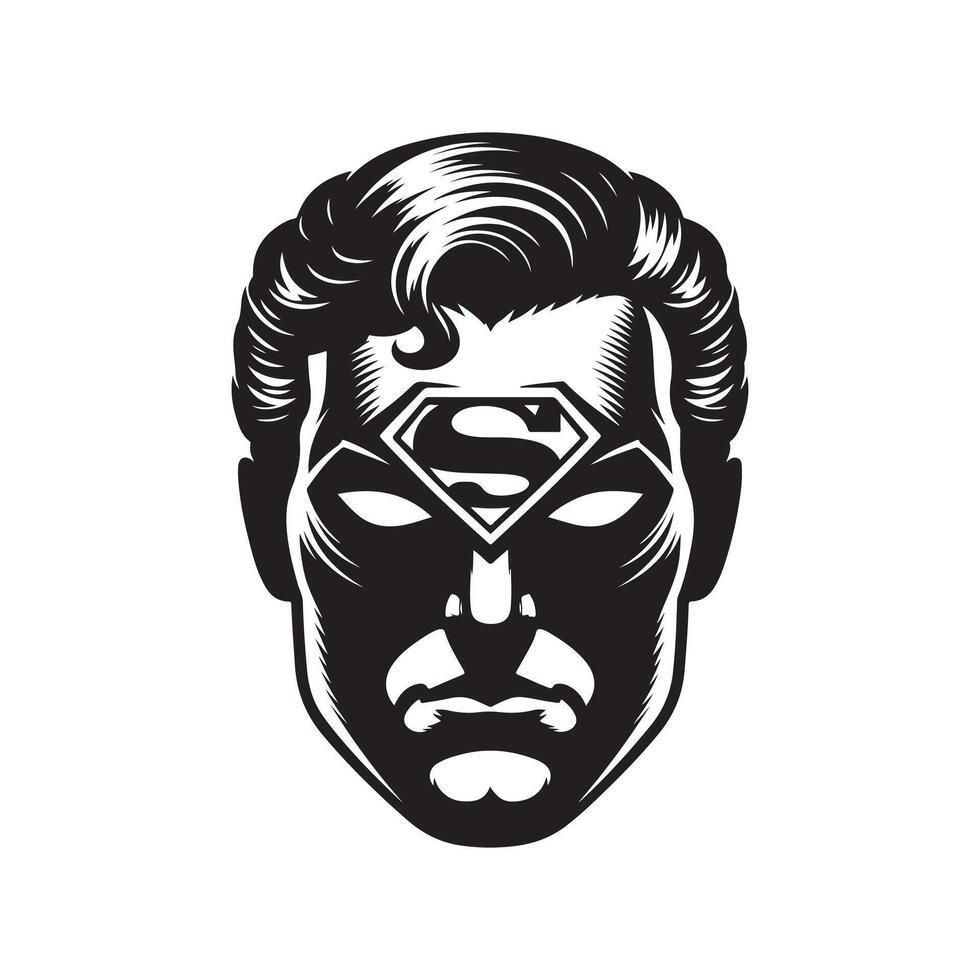 Superman mask illustration vector