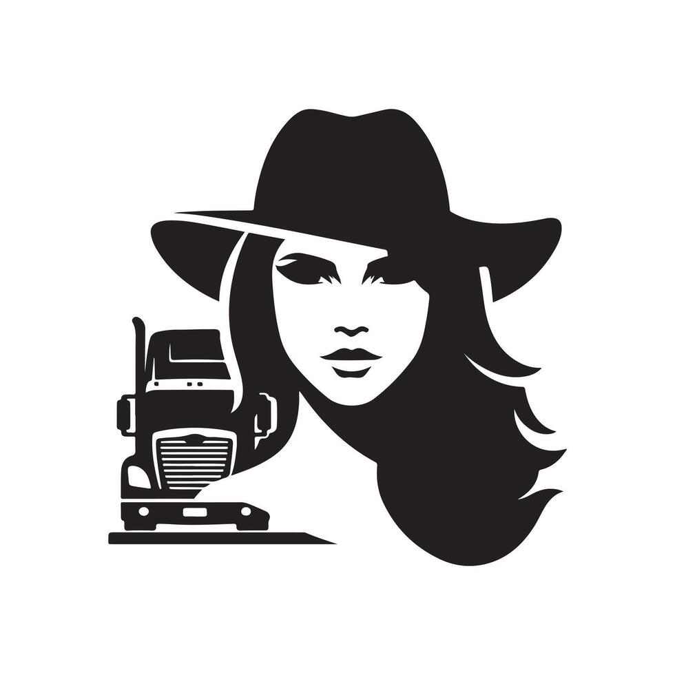 Trucker icon illustration vector
