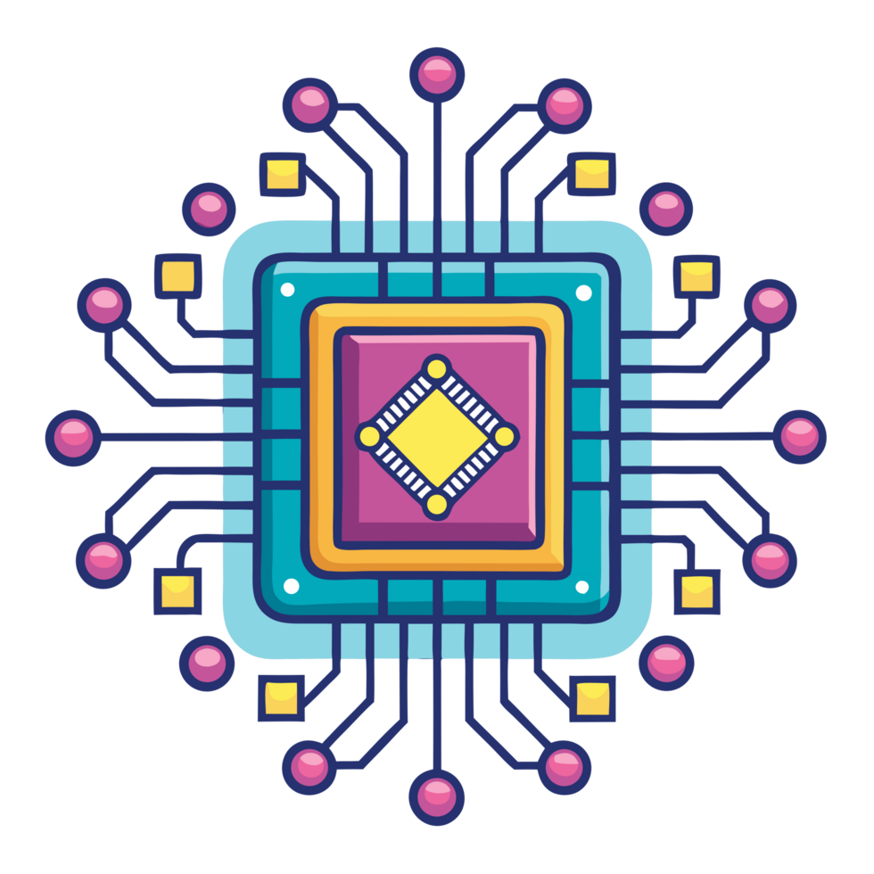Exploring quantum processor artwork, digital realm, abstract visualization, high-tech environment, innovative perspective, futuristic connections png