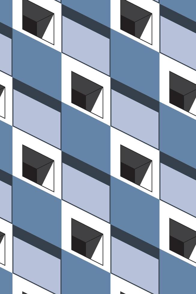 Abstract world window geometric seamless pattern vector