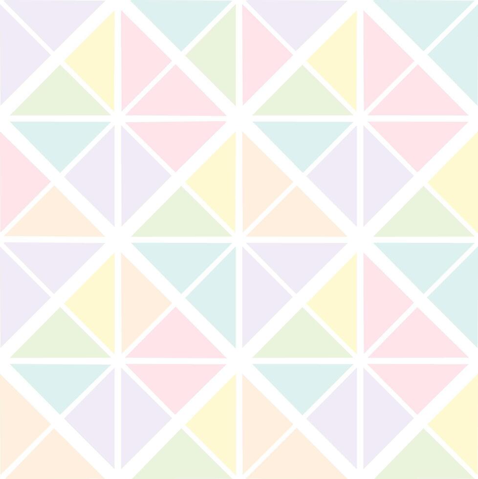 Seamless geometric pattern in pastel colors vector