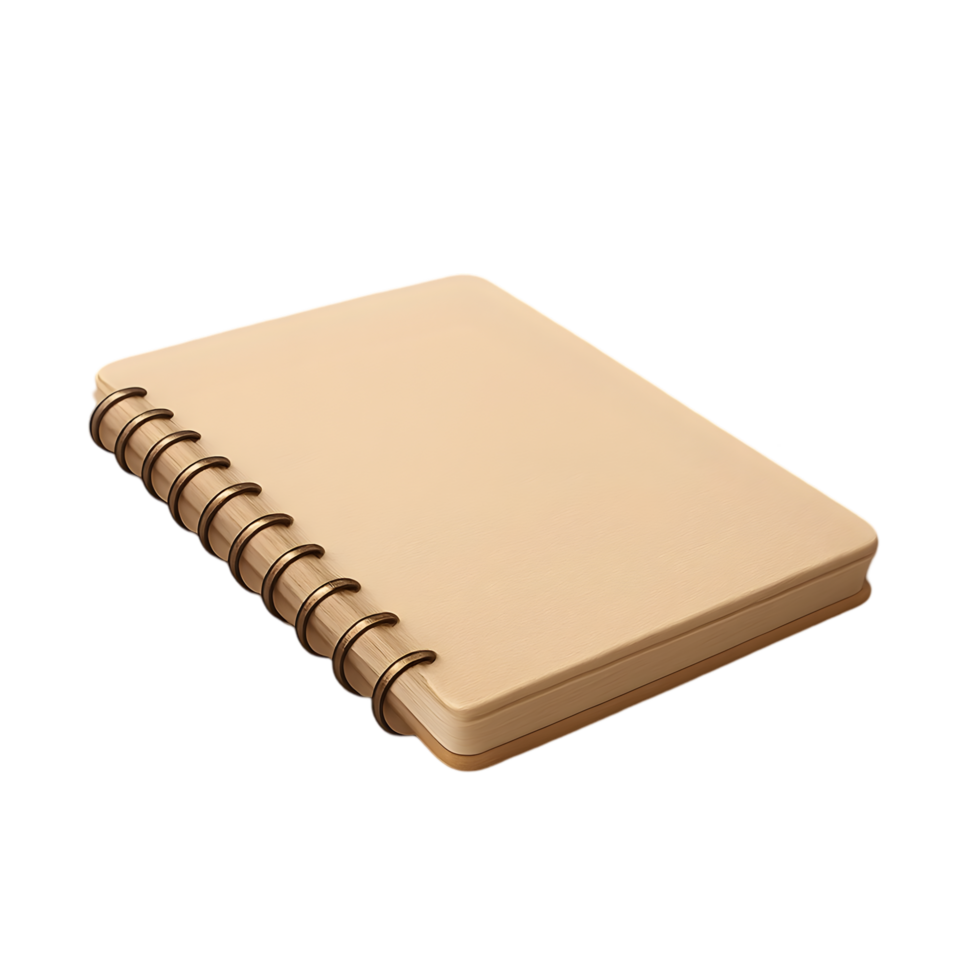 Office desk scene with notebook transparent background creative workspace inspiration minimalist design focused environment png