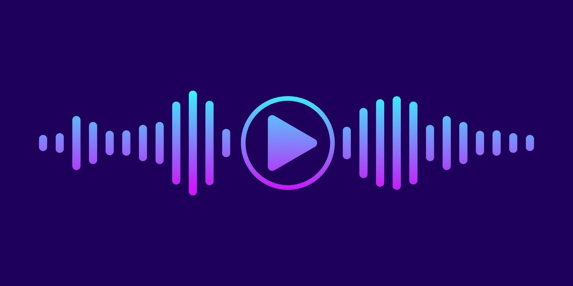 Gradient sound waves of equalizer on blue background. Audio frequency bars, sound wave pattern, music visualization, EQ bars, dynamic audio spectrum, digital sound design. vector