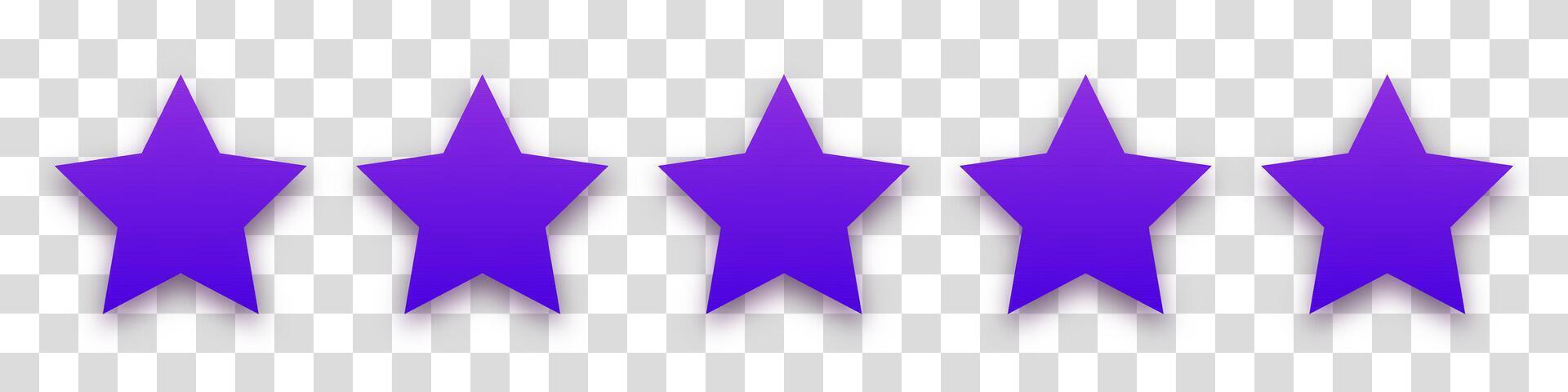 Star icon in purple and yellow colors. Quality symbol, rating concept, best review, product evaluation, score system, ranking indicator, testimonial feedback, service level icon vector