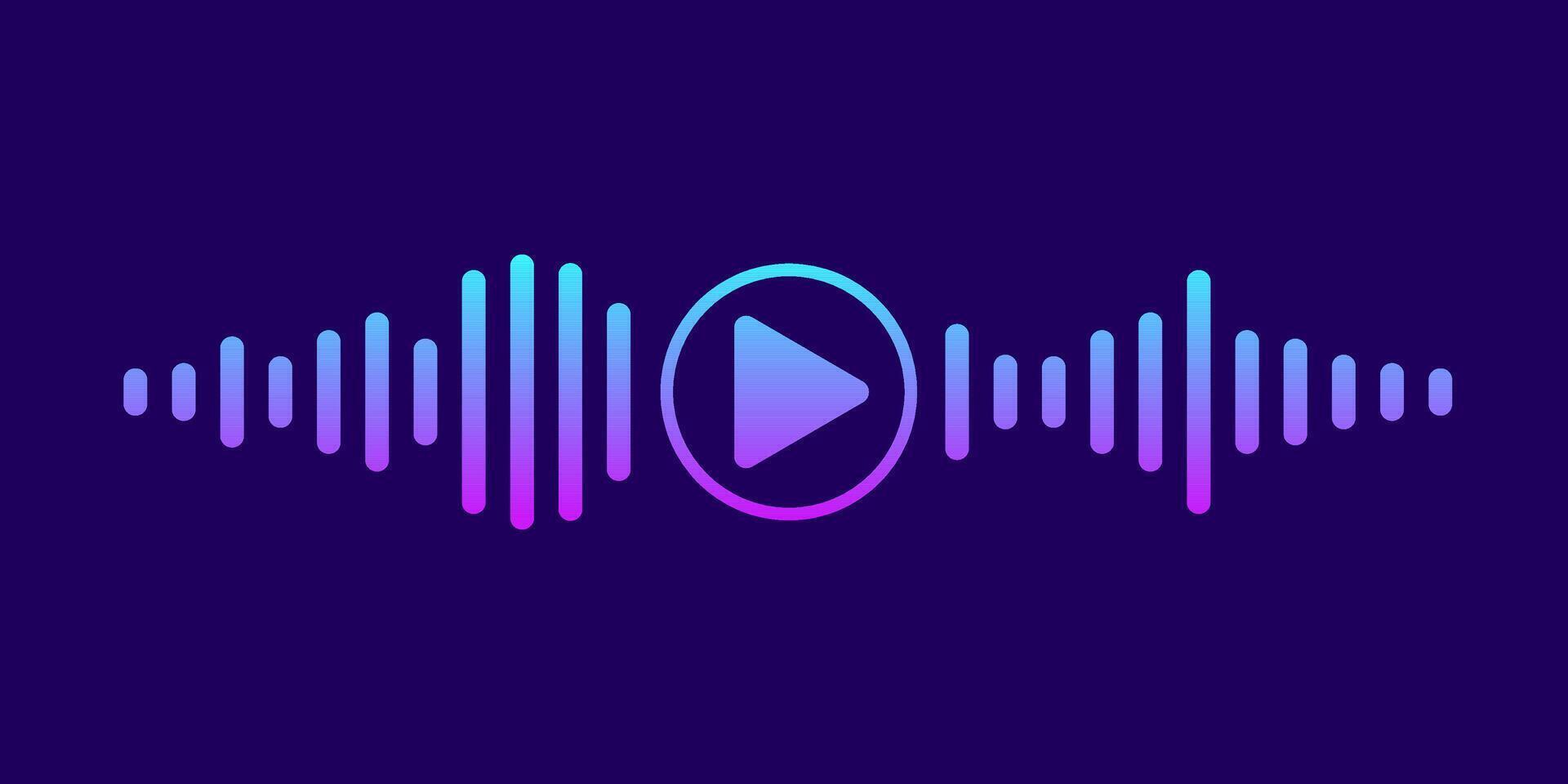 Gradient sound waves from equalizer on blue background. Audio frequency bars, sound wave graphic, music visualization, EQ pattern, dynamic audio spectrum, digital music design. vector
