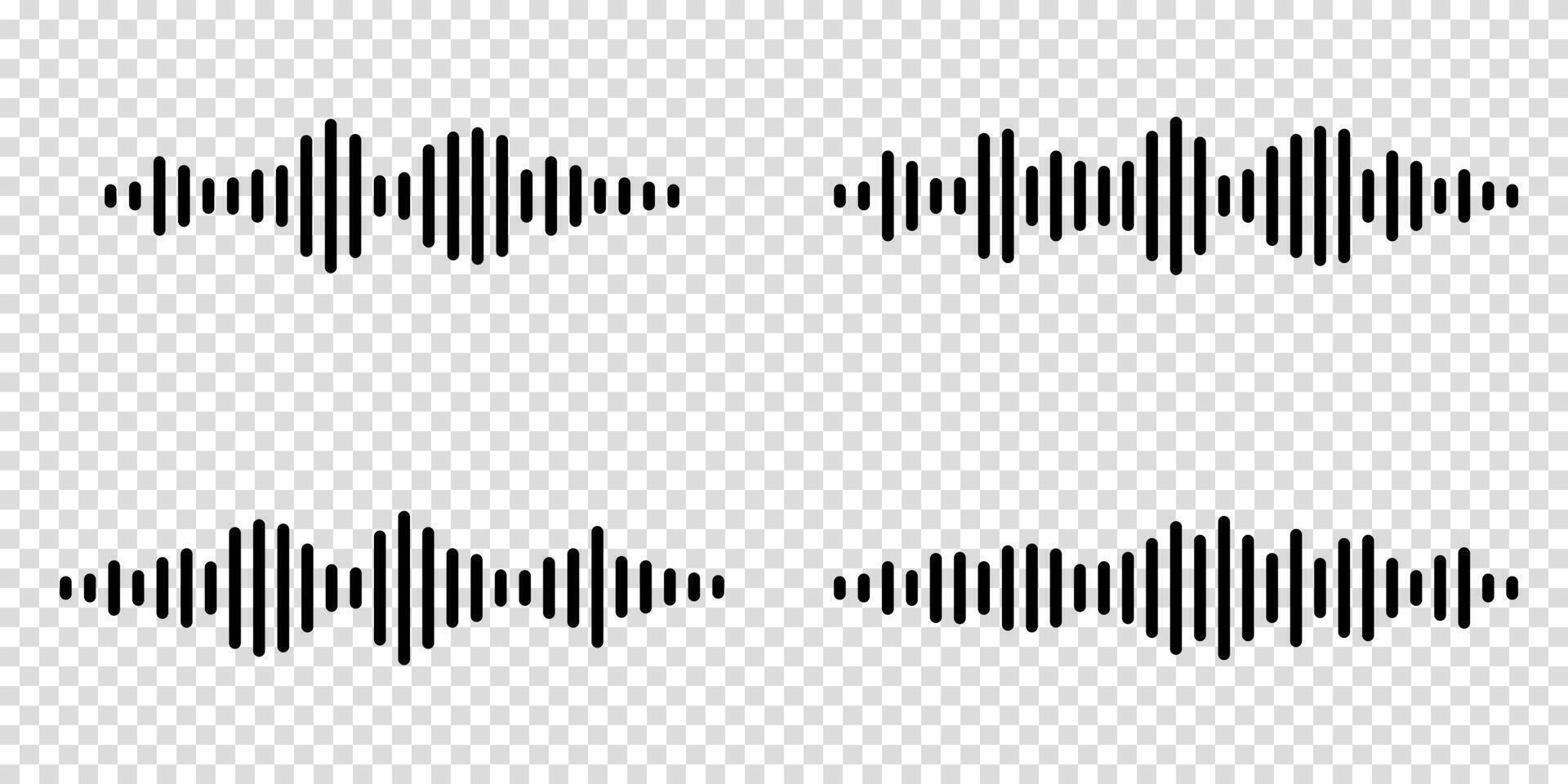 Audio wave. icon sound song. podcast set waves. Symbols isolated background. Voice message. illustration. EQ vector
