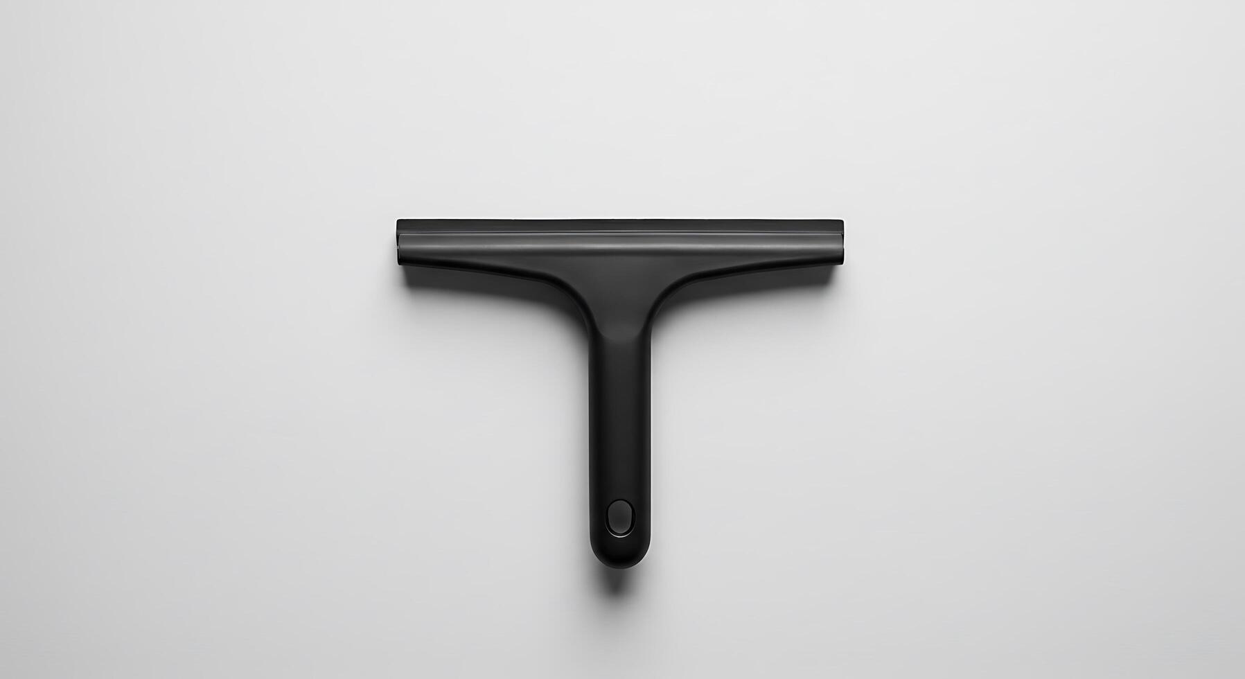 Black Window Squeegee on White Background photo