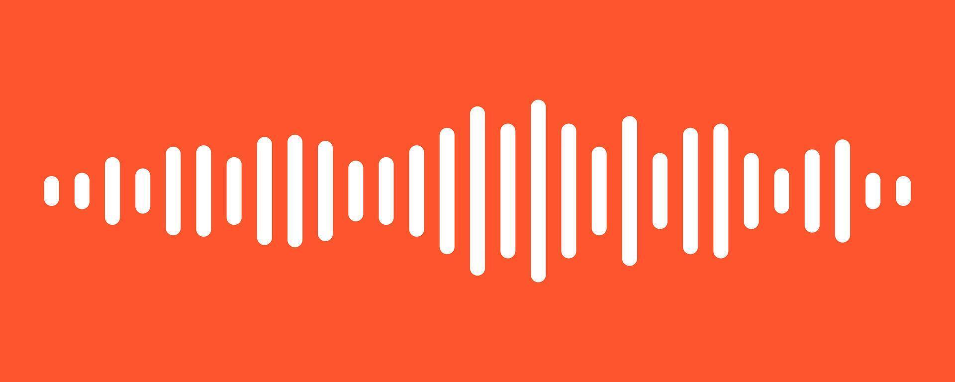 Sound audio waves of equalizer. Audio frequency bars, sound waveform, music visualization, EQ pattern, digital sound signal, dynamic audio spectrum, abstract audio design. vector