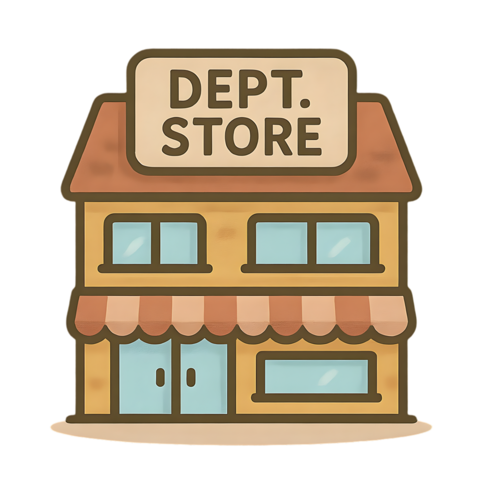 Chibi animated storefront adventure urban setting digital art colorful environment playful perspective imaginative concept png