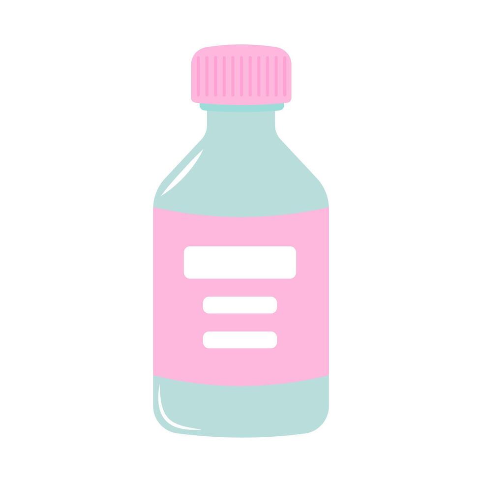 Medicine in a jar on white background. Flat Medicine Bottle Icon vector