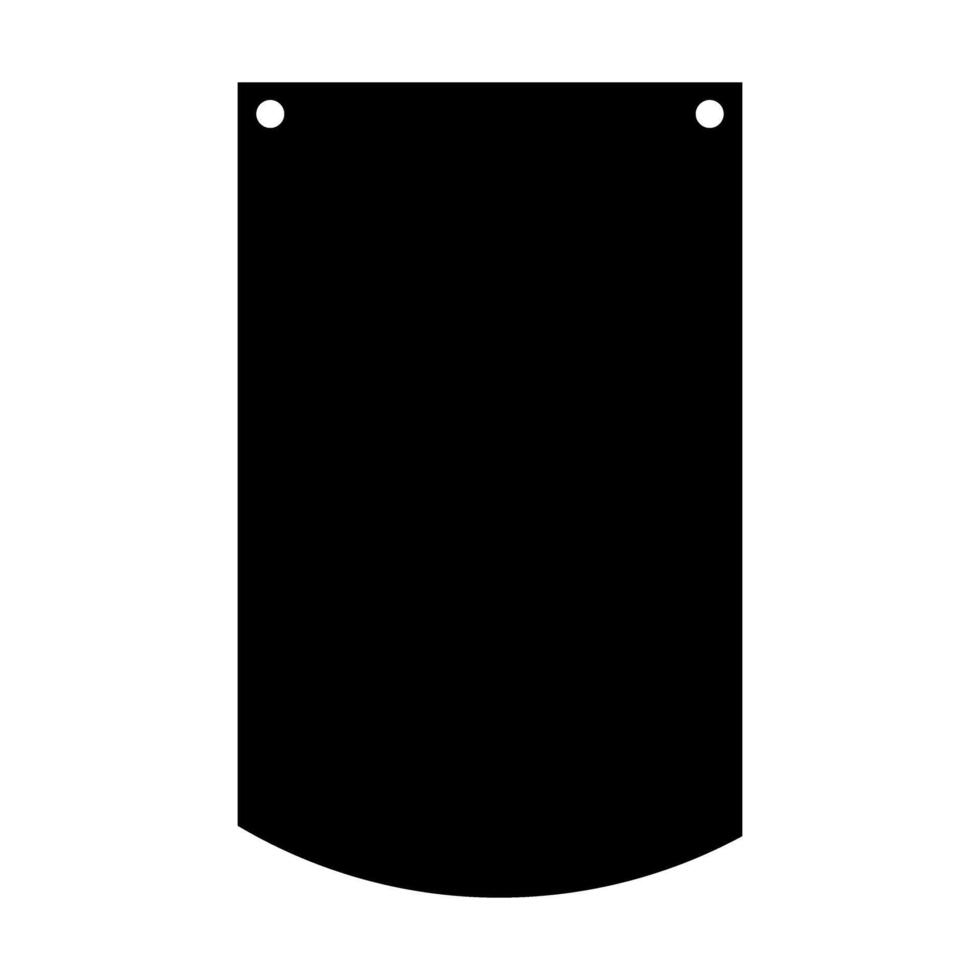 Blank signboard illustration. Flat black icon isolated on white background. vector