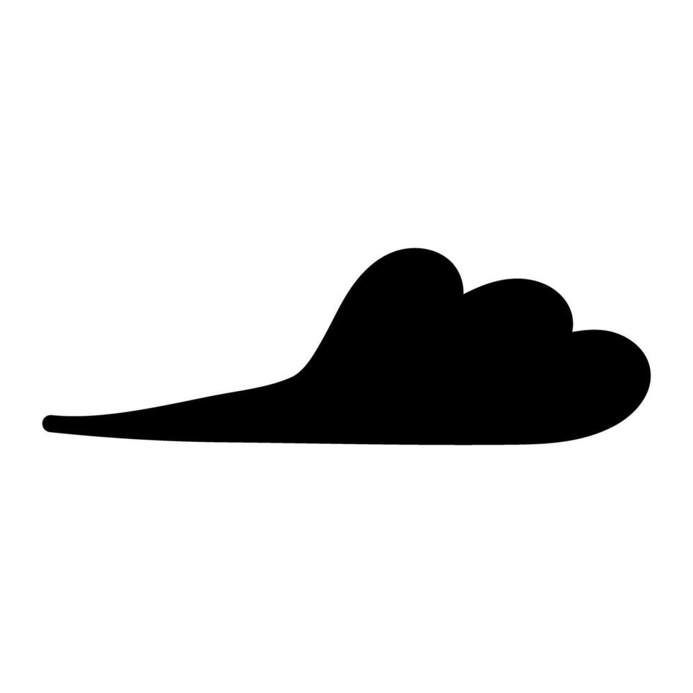 clouds icon over white background, silhouette style, illustration. vector