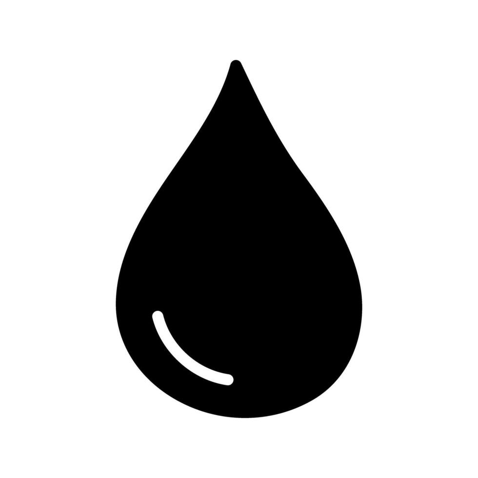Water drop black icon, concept illustration, flat symbol, glyph sign. vector
