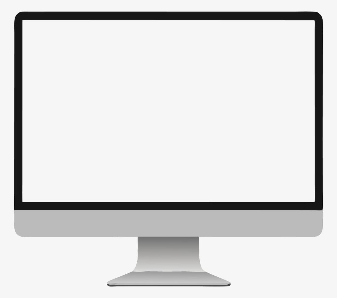 Minimalist Monitor Design with Clean Aesthetic vector