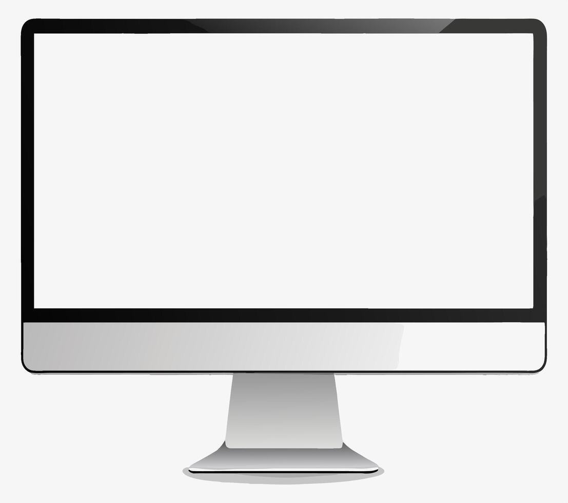 Large Flat Screen Display with Slim Profile vector