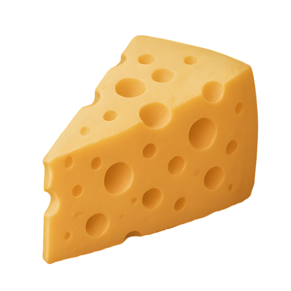 Delicious yellow cheese slice transparent background food item studio environment close-up view culinary concept png