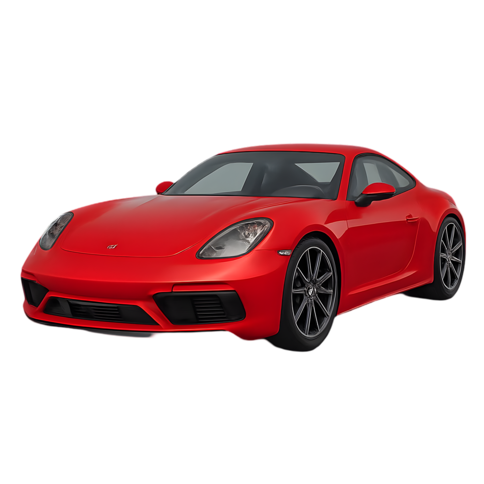 Dynamic red sports car in transparent background image apr am captured in studio environment sleek design focus png