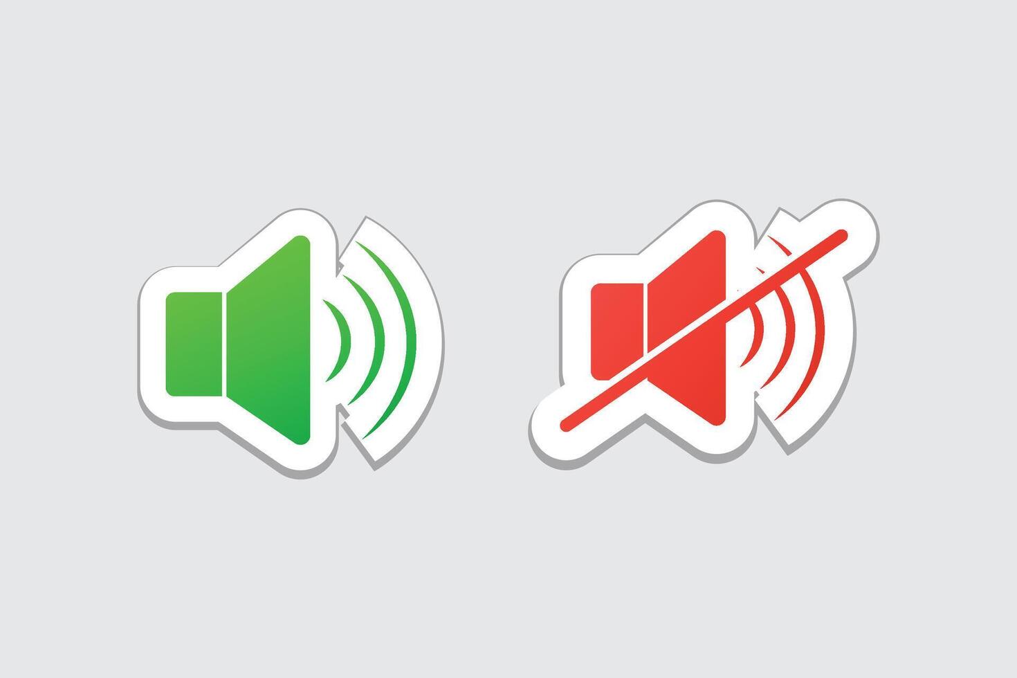 sound on and off smart icon design white background vector