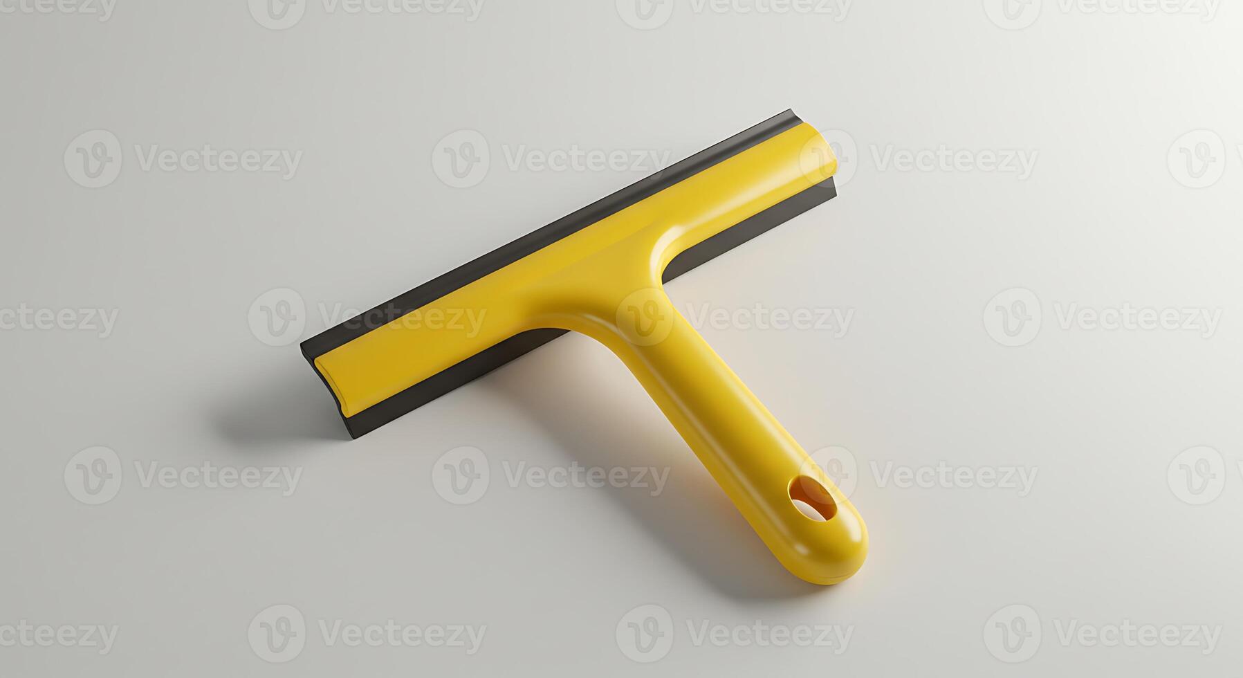 Yellow Window Squeegee on White Background photo