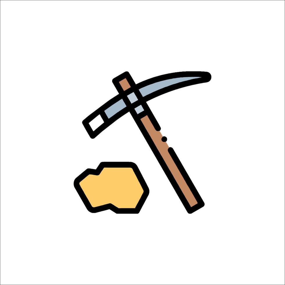 A pick and shovel icon on a white background vector