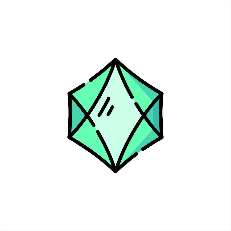 A green diamond logo with a white background vector