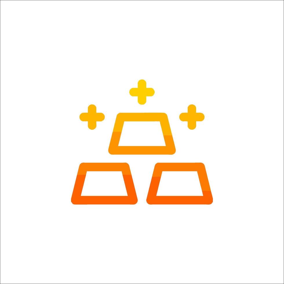 A pile of gold coins icon on white background vector