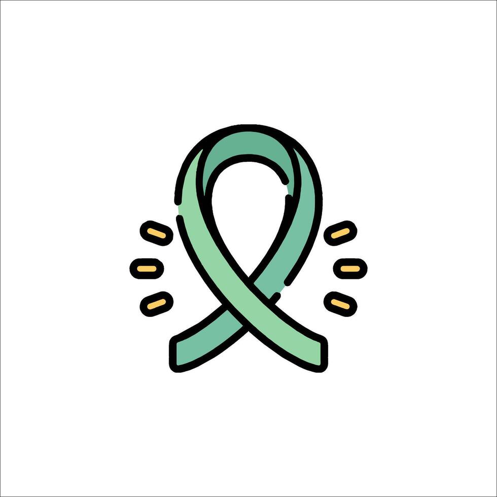 Awareness ribbon icon illustration vector
