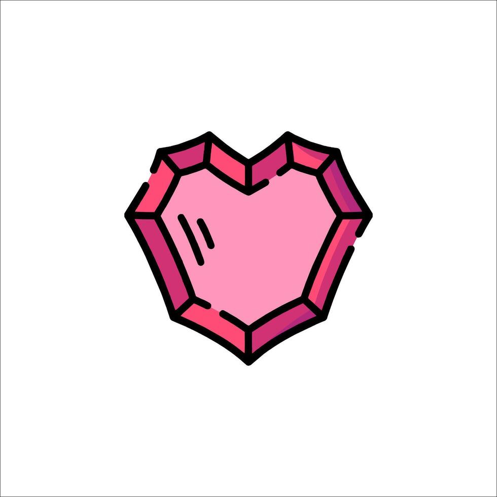 A pink heart shaped object with a pink background vector
