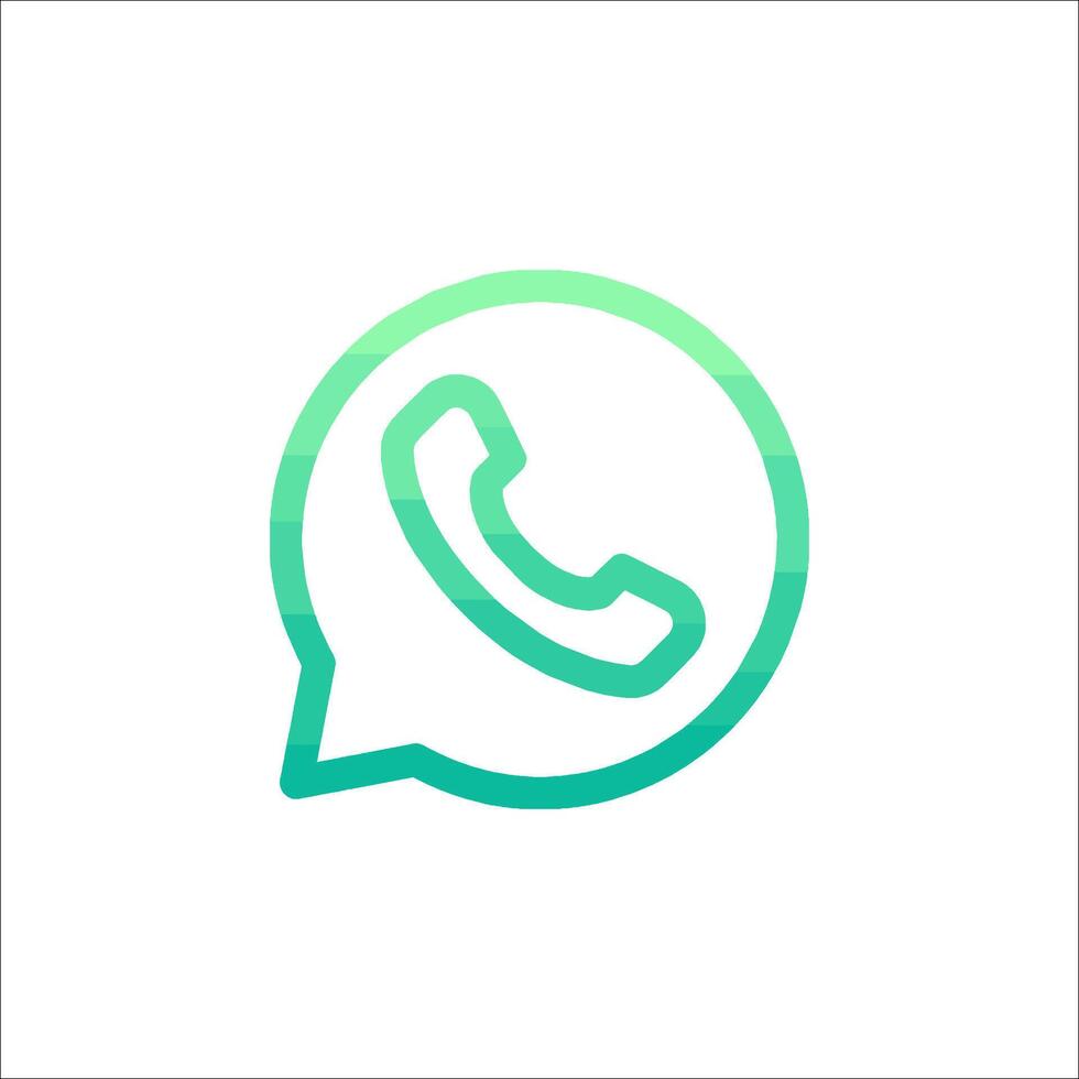 Whatsapp logo with green and blue colors vector
