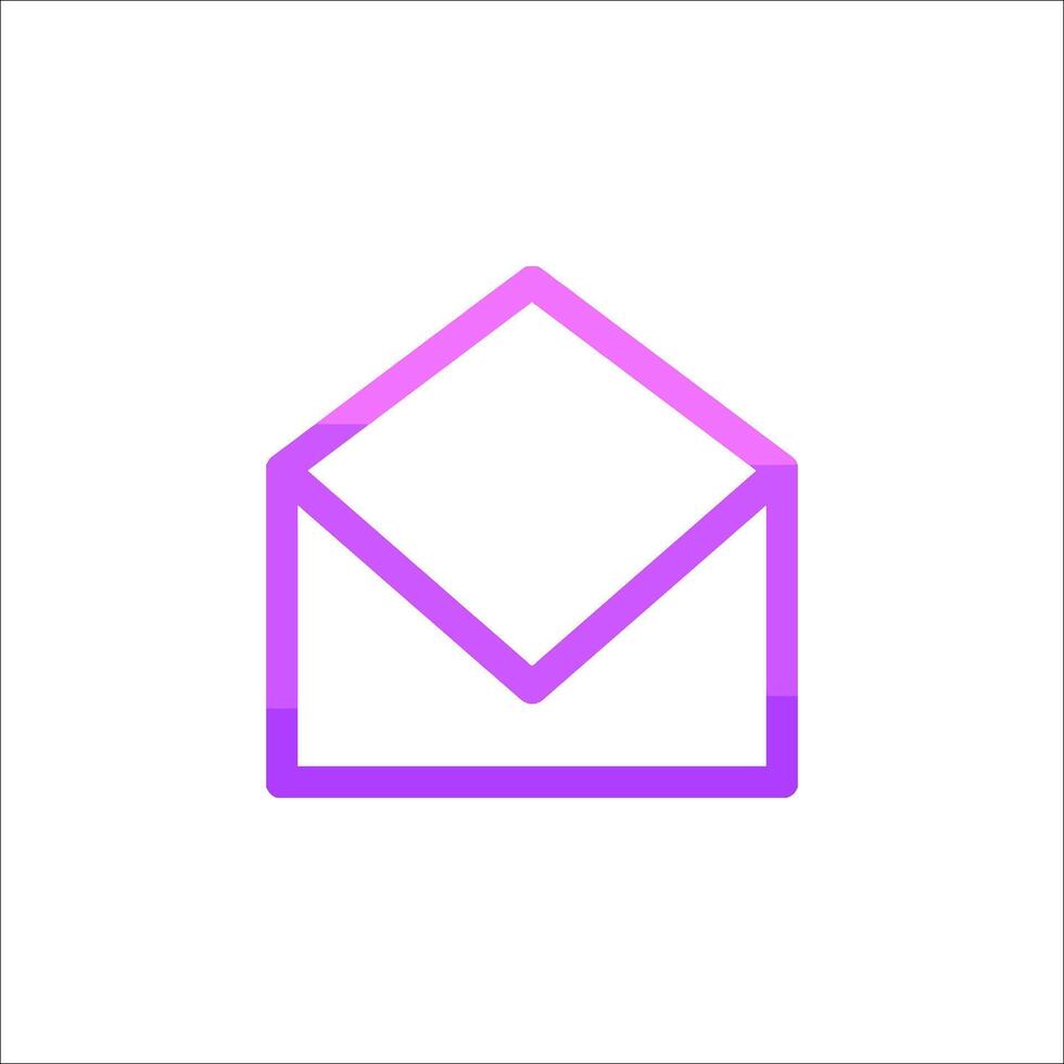 Email icon with purple and white background vector