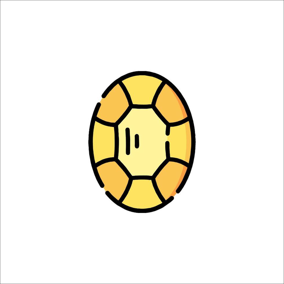 A turtle shell icon in a flat style vector