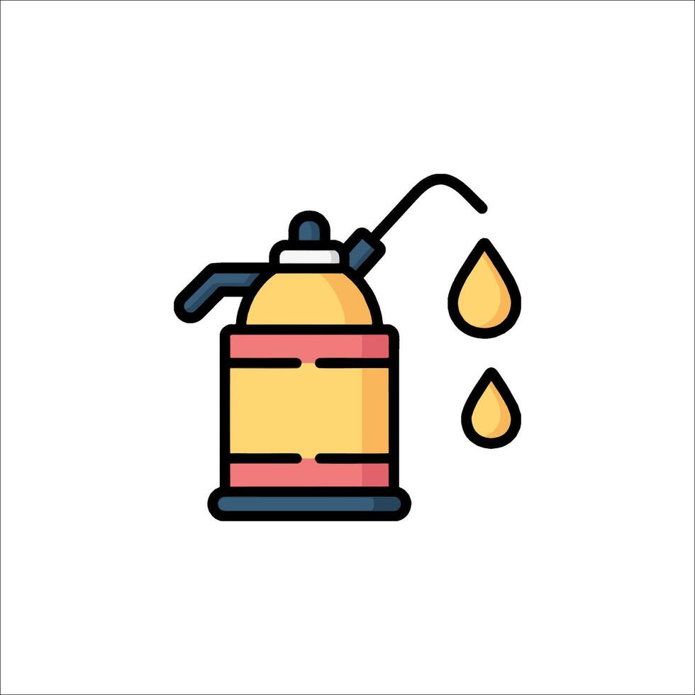 A can of oil is being poured out of it vector