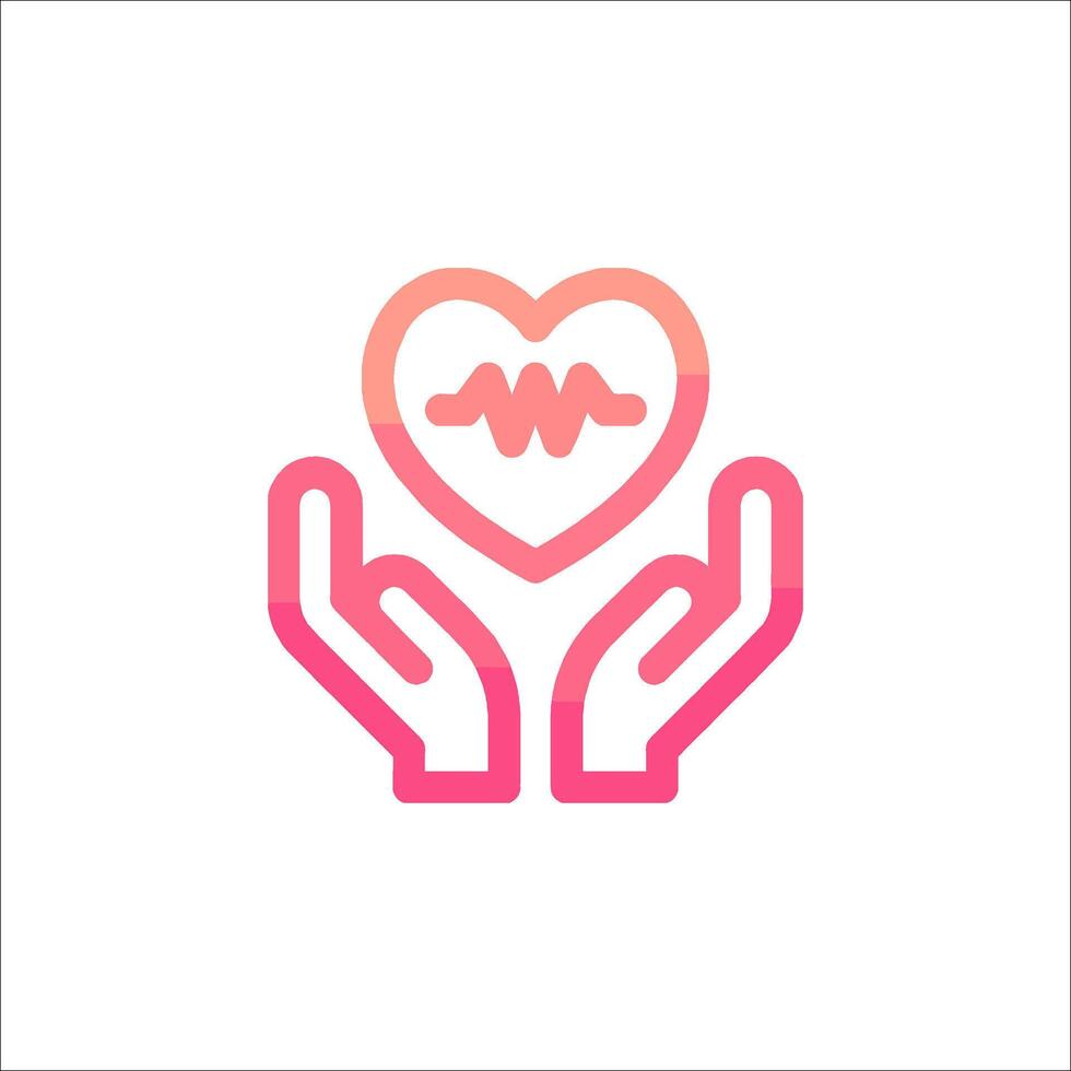 Heart care icon illustration vector