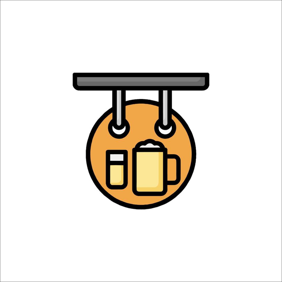 Beer and glass icon on a white background vector