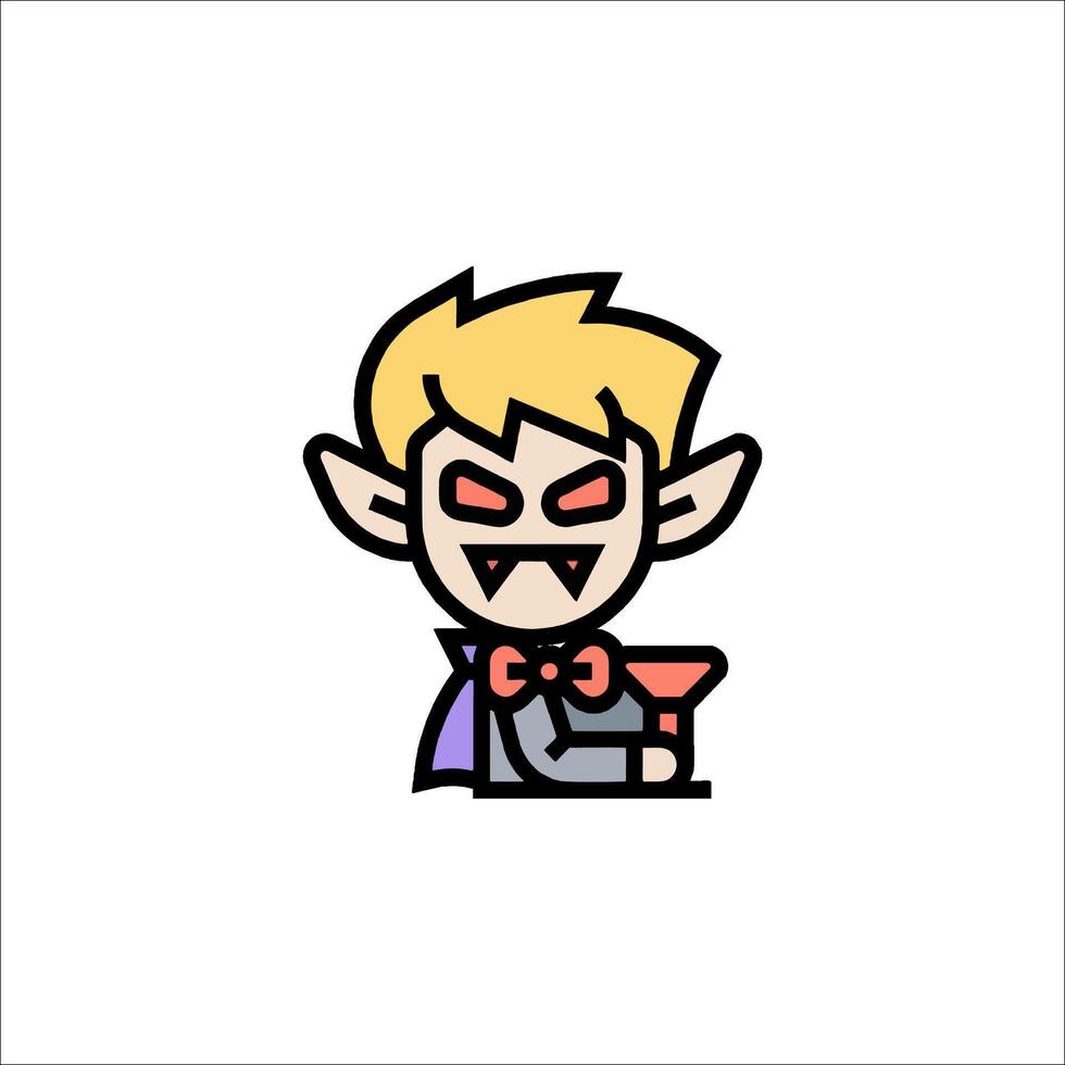 A cartoon character with a drink in his hand vector
