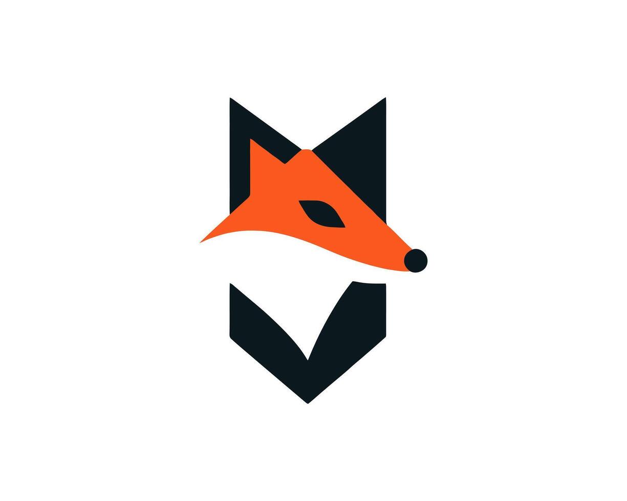 Fox professional and simple logo vector