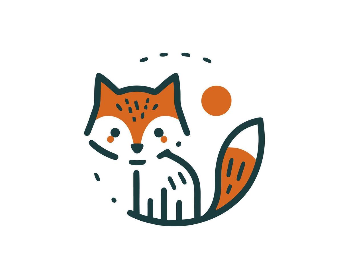 Fox startup logo with modern look vector
