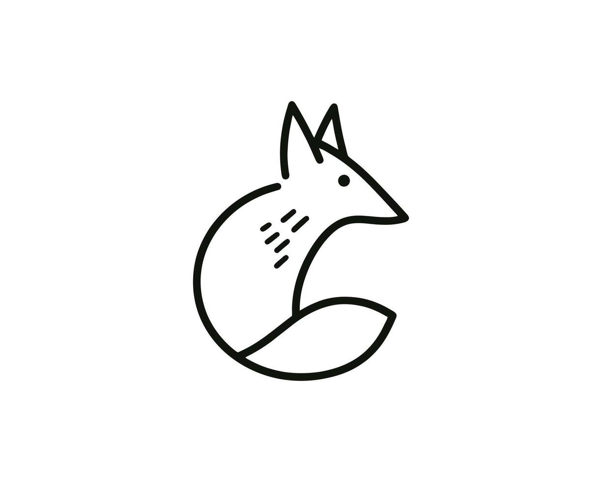 Fox icon with elegant brand design vector