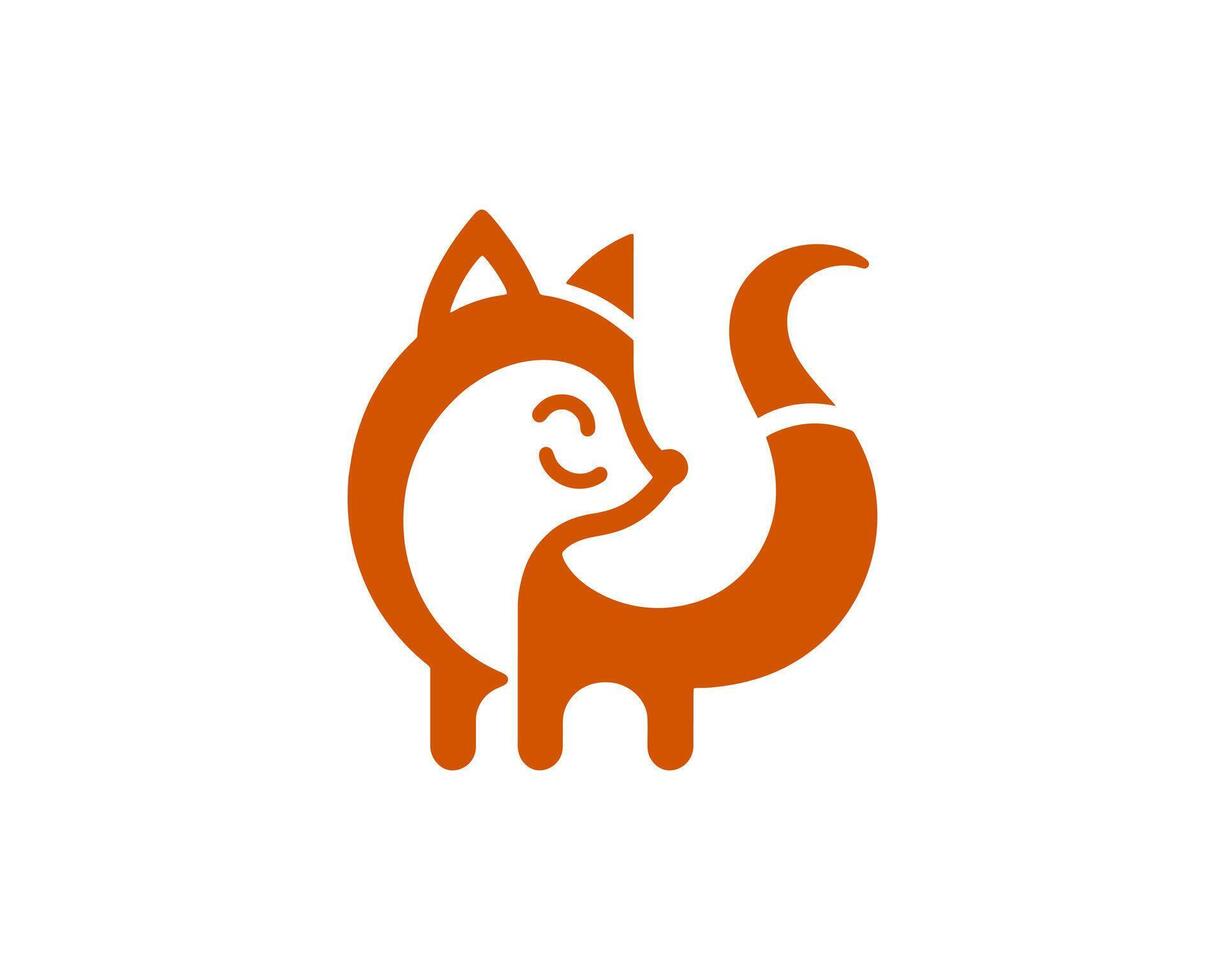 Fox sleek logo for business identity vector