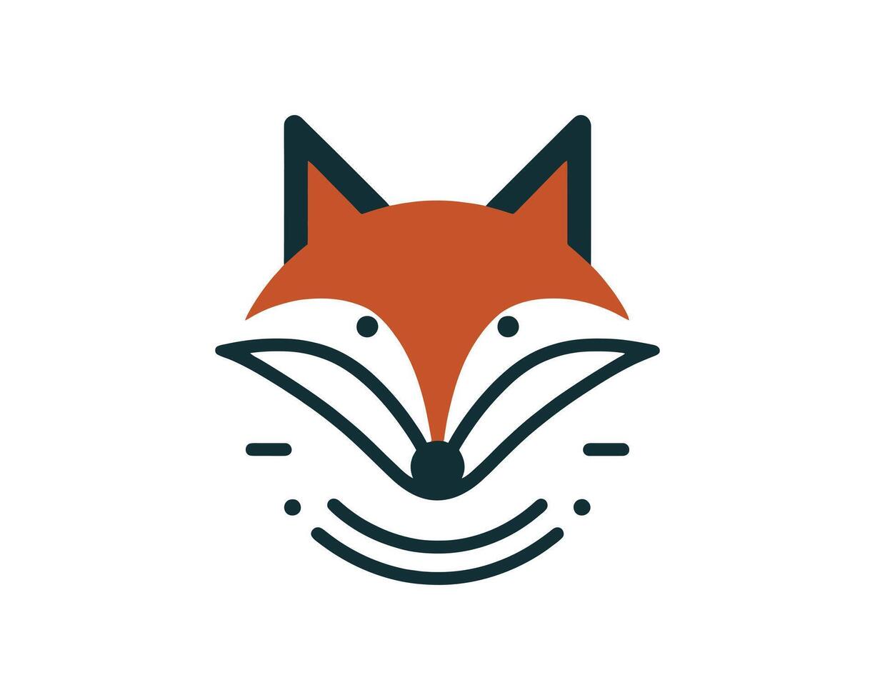 Fox sleek modern logo for branding vector