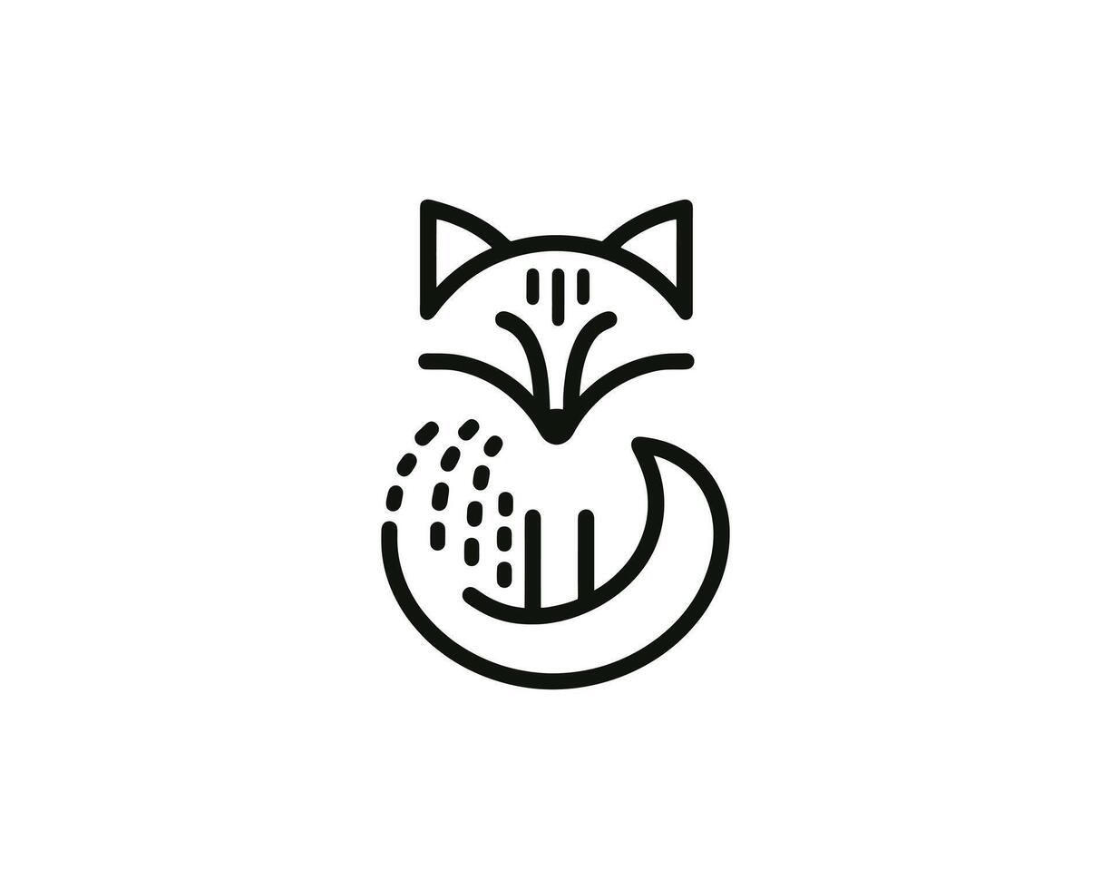 Fox design logo icon for branding vector