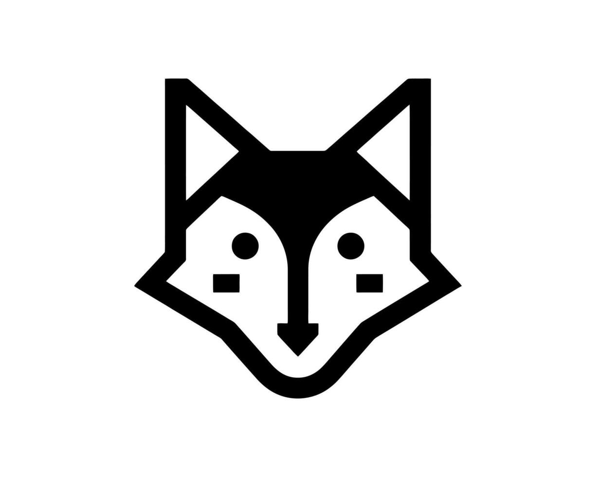 Fox logo in modern simple design vector