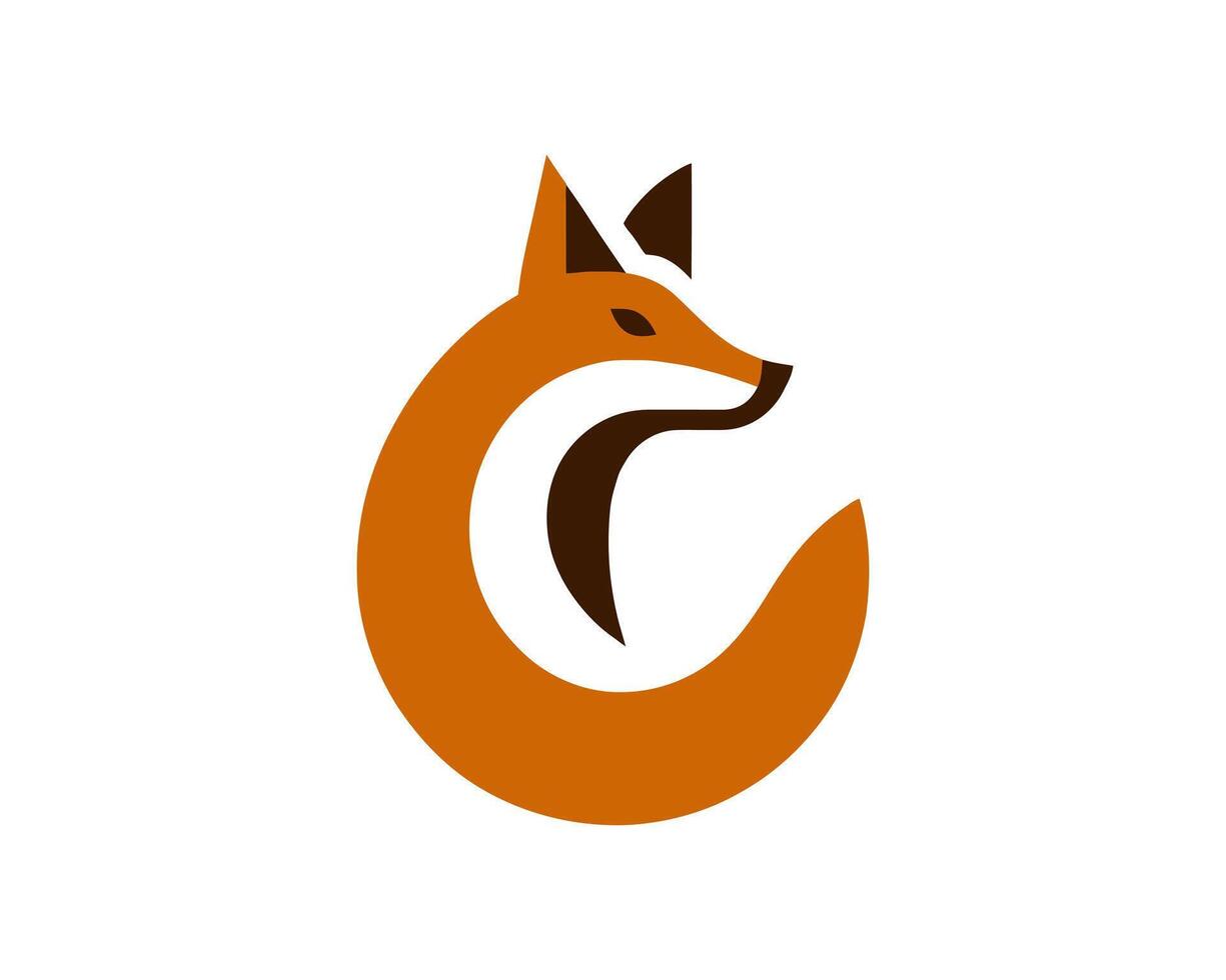Fox logo idea for digital branding vector