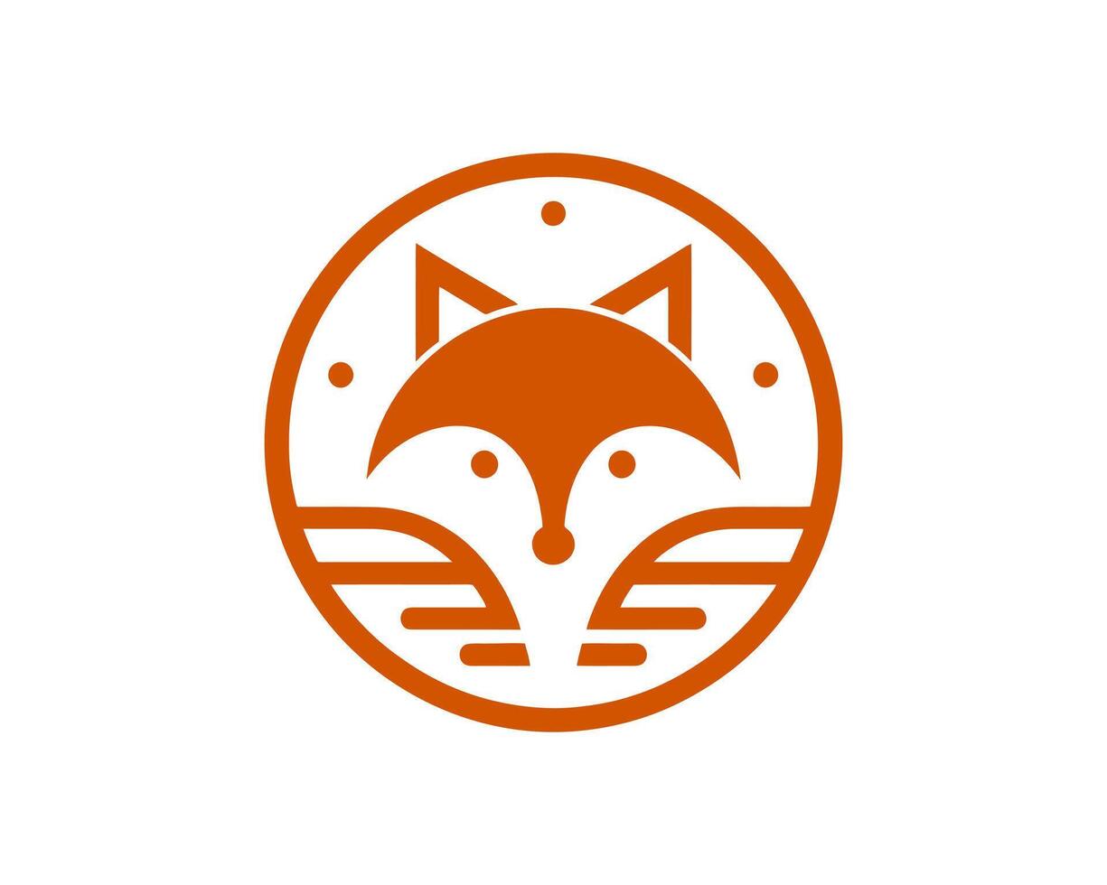 Fox modern minimal branding design vector
