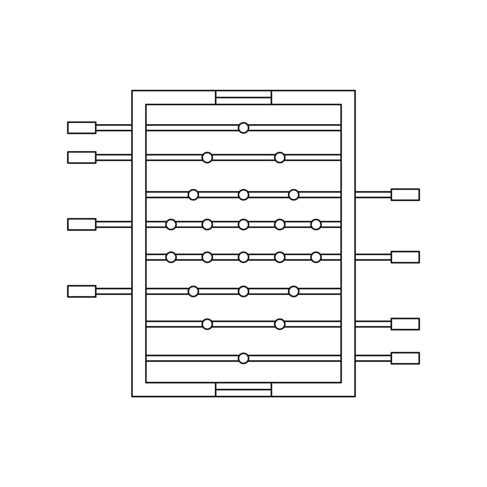Mini Table Football Game Icon Outlines vector