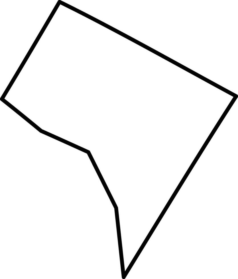 Washington DC Map Black Outlines vector
