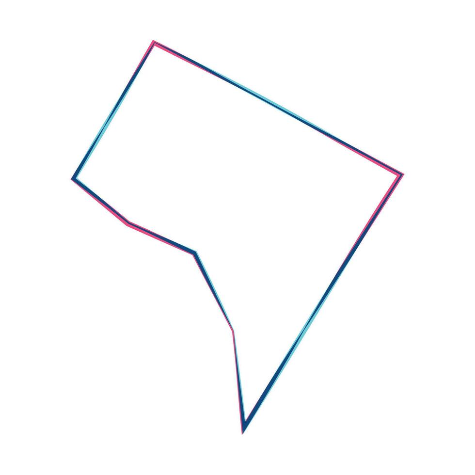 Washington DC Map Outline Simple Design vector